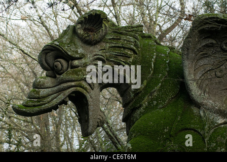 Il Dragoon, Parco dei Mostri complesso monumentale, Bomarzo, Viterbo, Lazio, Italia Foto Stock