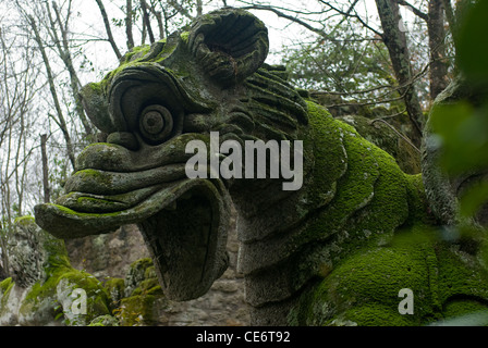 Il Dragoon, Parco dei Mostri complesso monumentale, Bomarzo, Viterbo, Lazio, Italia Foto Stock