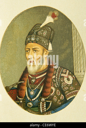 Dipinto ritratto dell imperatore Mughal bahadur shah zafar india Foto Stock