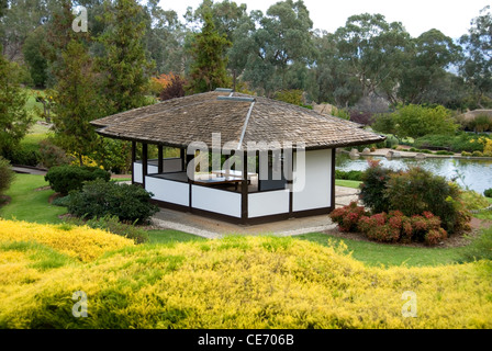 Una scena di un giardino giapponese di Cowra, Nuovo Galles del Sud, Australia Foto Stock