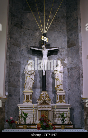 Gesù sulla croce, Basilica di Santa Maria Vergine, a Marija Bistrica, Croazia Foto Stock