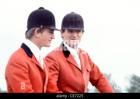 Harvey Smith e suo figlio Robert. a tre contee Showground, Malvern, nel 1979. Foto Stock