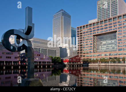 Heron Quays, Canary Wharf, Londra, Inghilterra Foto Stock