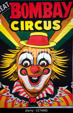 RSC 84509 : grande bombay poster di circo di clown joker Mumbai India Maharashtra Foto Stock