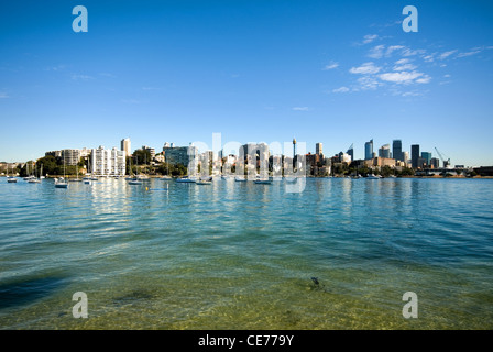 Una vista di Rose Bay - una delle numerose insenature e baie sul Porto di Sydney, Nuovo Galles del Sud, Australia Foto Stock