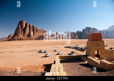 Wadi Rum Giordania Safari sette dita. Foto Stock