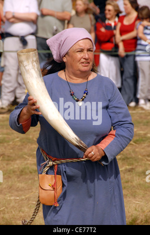 Viking vettore acqua prelevati durante i due giorni del festival a Amlwch Anglesey North Wales UK Sir Fon Foto Stock