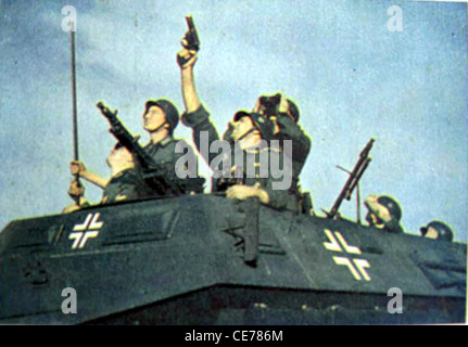 Le immagini a colori della seconda guerra mondiale Foto Stock