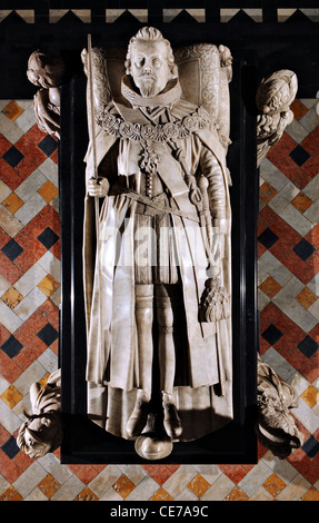 Effigie di di Sir Robert Cecil (1563-1612), primo Earl of Salisbury, la chiesa di St Etheldreda, Hatfield, Hertfordshire Foto Stock