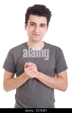 Uomo timido Foto Stock