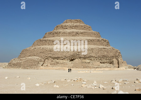 Saqqara il passo piramide del Cairo in Egitto Foto Stock