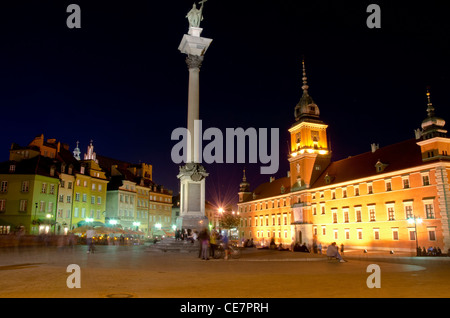 Piazza del Castello di Varsavia Città Vecchia, Polonia Foto Stock