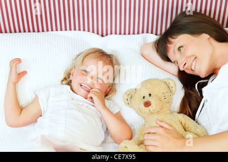 Felice madre e figlia. Foto Stock