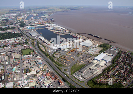 2011 immagine aerea di Alexandra Docks, Hull, East Yorkshire Foto Stock