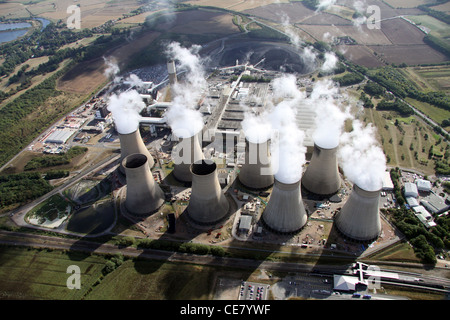 Immagine aerea di Ratcliffe Power Station, vicino a Nottingham Foto Stock