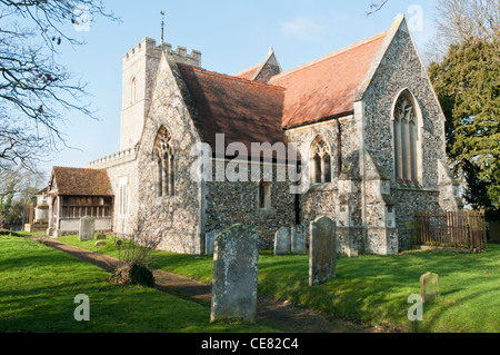 Santa Maria Vergine Chiesa, Matching, Essex, Inghilterra Foto Stock