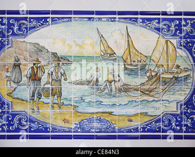 Piastrelle dipinte, Siviglia, Spagna Foto Stock