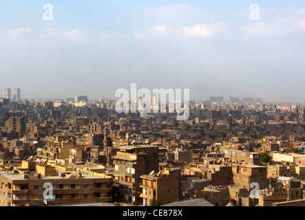 La vista su Cairo dalla parte superiore Foto Stock