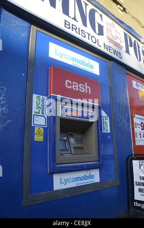 Un Bancomat, Bristol, Regno Unito Foto Stock