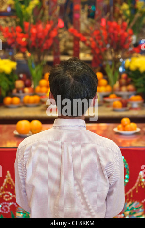 Tempio Thien Hau, un tempio taoista nella Chinatown di Los Angeles. Foto Stock