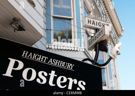Angolo di Haight Ashbury e strade di San Francisco Foto Stock
