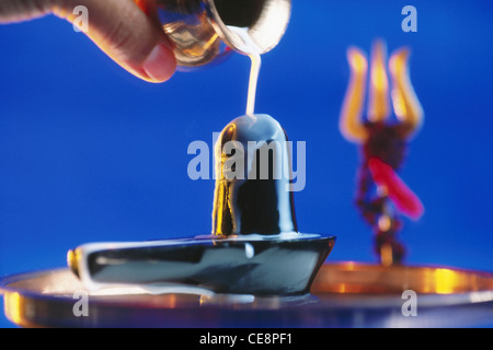 Festa di Maha Shivratri, culto di Dio Shiva Linga, Linga, Lingam, Shivalinga, shivling, shivaling, shivlinga, shiv ling, shiva ling, shiv linga, Foto Stock