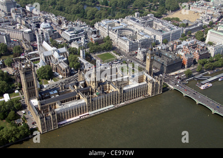 Immagine aerea di La Casa del Parlamento, il London SW1 Foto Stock