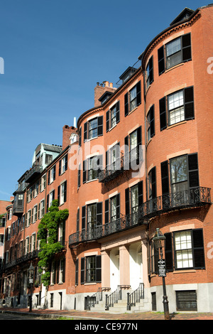 Louisburg Square a Boston, Massachusetts, USA. Foto Stock