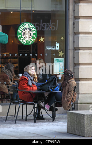 Manchester street down town Foto Stock