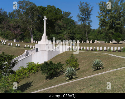 dh Stanley cimitero militare STANLEY HONG KONG Gravestones Memorial croce giapponese occupazione giappone guerra morto seconda guerra mondiale Foto Stock