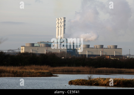 Centrica turbina a gas a ciclo combinato Power Station, Nord Kilingholme, Lincolnshire Foto Stock