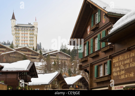 Il Grand Hotel Palace di Gstaad, Svizzera Foto Stock