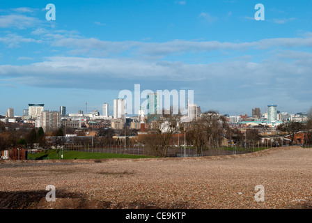 Birmingham City Centre skyline visto da di highgate Foto Stock