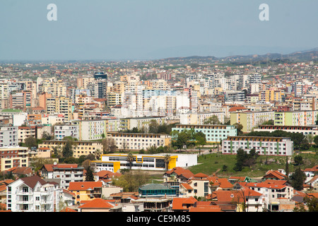 Vista sulla città di Tirana, Albania Foto Stock