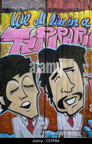 Street Graffiti, centro di Liverpool, Merseyside, Regno Unito Foto Stock