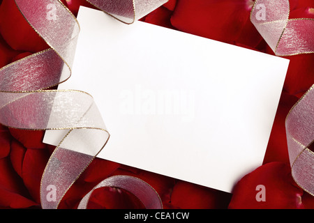 San Valentino con carta di spazio vuoto. Foto Stock