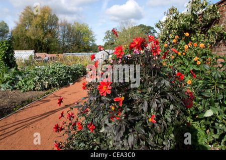 I giardini e la fattoria di packwood house warwickshire prese fom sentieri pubblici strade e accesso Foto Stock