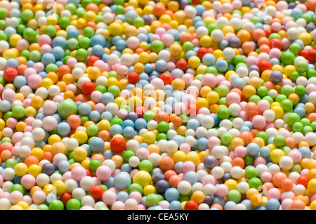 Colorate in miniatura palline di polistirene. Foto Stock