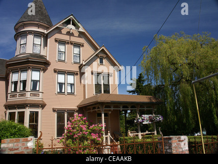 Vecchia casa Vittoriana, ora un bed & breakfast, casa del XIX secolo, Port Townsend, Pacific Northwest, Washington Foto Stock