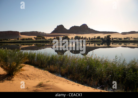 Ounianga lago, regione Erdi, Ciad Foto Stock