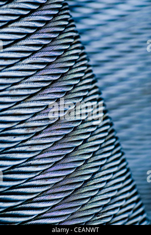 Close-up di filo di acciaio Foto Stock