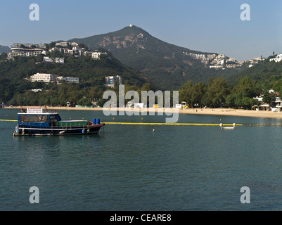 Dh Deep Water Bay HONG KONG acqua cinese lezioni di sci barca ancoraggio nella baia di spiaggia Foto Stock