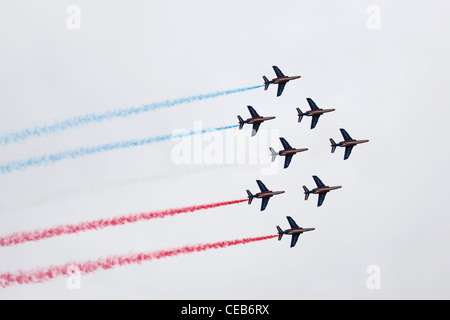 La forza aerea francese del team di visualizzazione, Patrouille de France, Royal International Air Tattoo, Gloucestershire Luglio 2010 Foto Stock