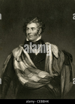 1830 incisione di Thomas Philip de Grey, il Signore Grantham. Foto Stock