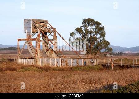 Il Wingo ponte levatoio attraversa Sonoma Creek vicino la città fantasma di Wingo. Foto Stock