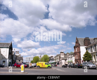 High Street, Città a Moffat, Dumfries and Galloway, Scotland, Regno Unito Foto Stock