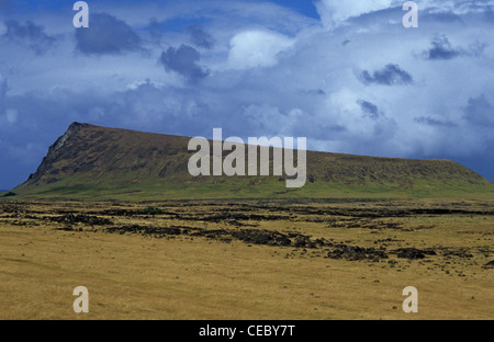 Ranu Raraku Isola di Pasqua Cile Foto Stock