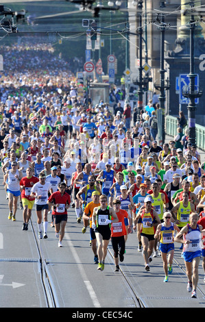 Praga maratona internazionale Foto Stock