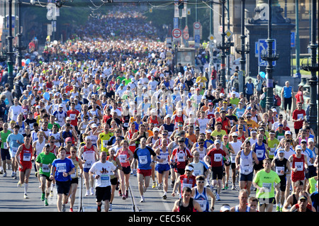 Praga maratona internazionale Foto Stock