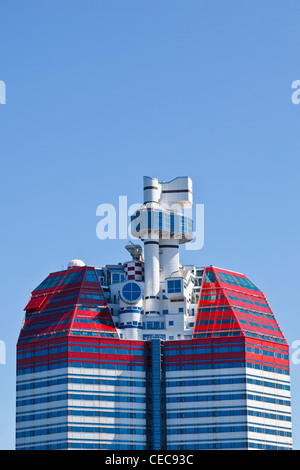 Torre Utkiken noto anche come il rossetto torre a Lilla bommen un grattacielo a Göteborg, Svezia Foto Stock